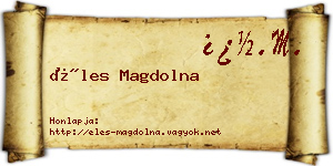 Éles Magdolna névjegykártya